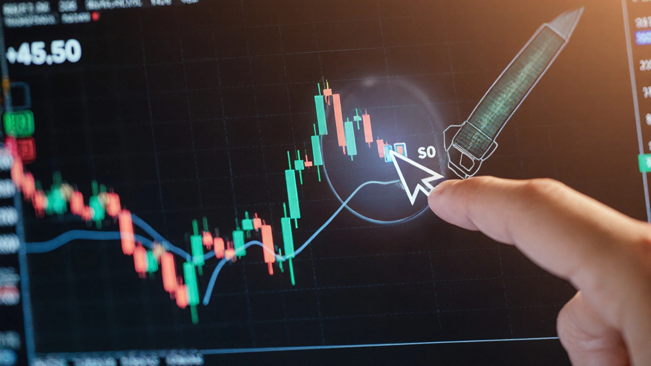 A stop-loss order set on a stock chart with a symbolic seatbelt overlay for safety.
